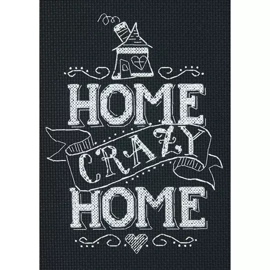 Image 1 of Dimensions Home Crazy Home Cross Stitch Kit