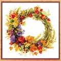 Image of RIOLIS Wreath with Wheat Cross Stitch Kit