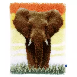 Vervaco Elephant Latch Hook Rug Kit
