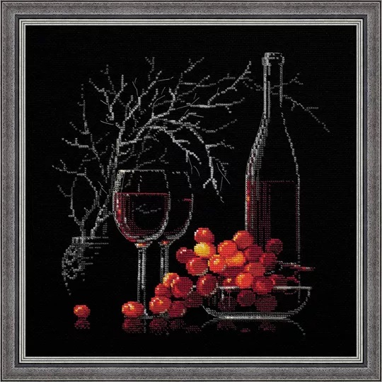 Image 1 of RIOLIS Still Life with Red Wine Cross Stitch Kit