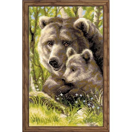 Image 1 of RIOLIS Bear with Cub Cross Stitch Kit