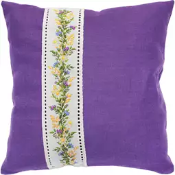 Luca-S Floral Wheat Band Cushion Cross Stitch Kit