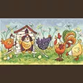 Image of Heritage Happy Hens - Evenweave Cross Stitch Kit