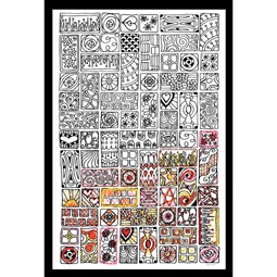 Design Works Crafts Zenbroidery Printed Fabric - Cubist Embroidery