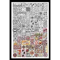 Image of Design Works Crafts Zenbroidery Printed Fabric - Cubist Embroidery