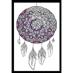 Design Works Crafts Zenbroidery Printed Fabric - Dreamcatcher Embroidery
