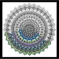 Image of Design Works Crafts Zenbroidery Printed Fabric - Mandala Embroidery