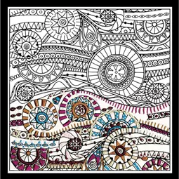 Design Works Crafts Zenbroidery Printed Fabric - Waves Embroidery