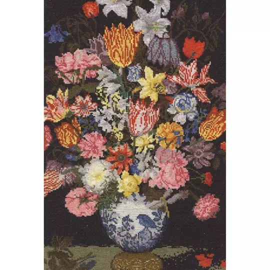Image 1 of DMC Bosschaert - A Still Life of Flowers Cross Stitch Kit