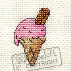 Image 1 of Mouseloft Pink Ice Cream Cross Stitch Kit