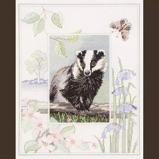 Image 1 of Derwentwater Designs Badger Cross Stitch Kit