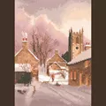 Image of Heritage Snowy Village - Aida Cross Stitch Kit
