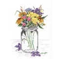 Image of Janlynn Wildflower Jar Cross Stitch Kit