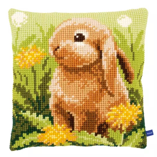 Image 1 of Vervaco Little Hare Cushion Cross Stitch Kit