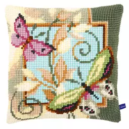 Vervaco Deco Butterfly Cushion Cross Stitch Kit