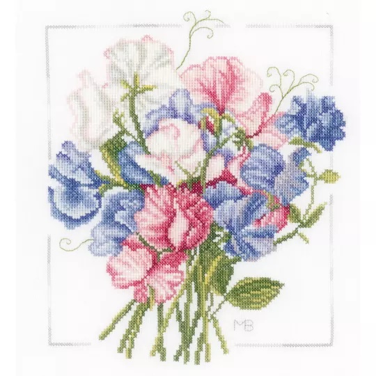 Image 1 of Lanarte Colourful Bouquet Cross Stitch Kit