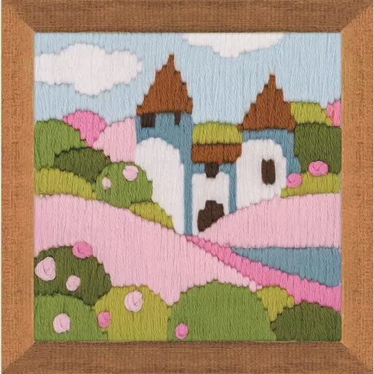Image 1 of RIOLIS Pink Garden Long Stitch Kit