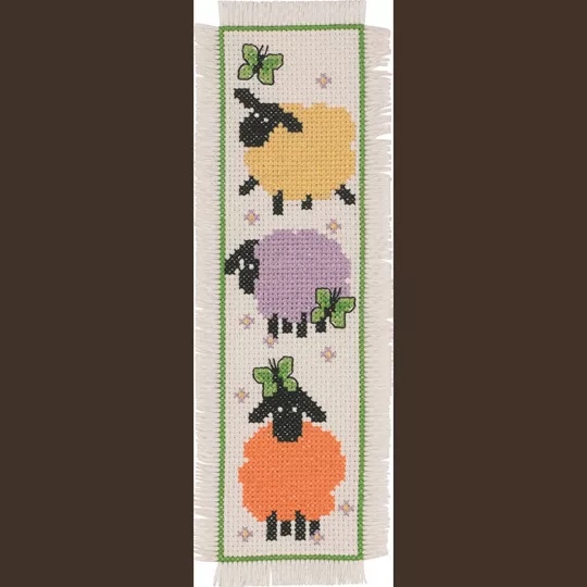 Image 1 of Permin Sheep Bookmark Cross Stitch Kit