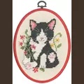 Image of Permin Black Cat Cross Stitch Kit
