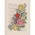 Image of Permin Floral List Cross Stitch Kit