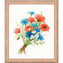 RIOLIS Bouquet with Cornflowers Cross Stitch Kit