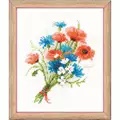 Image of RIOLIS Bouquet with Cornflowers Cross Stitch Kit