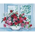 Image of Grafitec Roses by the Window Tapestry Canvas