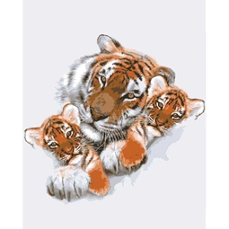 Grafitec Tigress with Cubs Tapestry Canvas