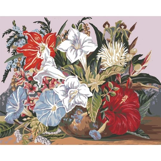 Image 1 of Grafitec Tropical Posy Tapestry Canvas