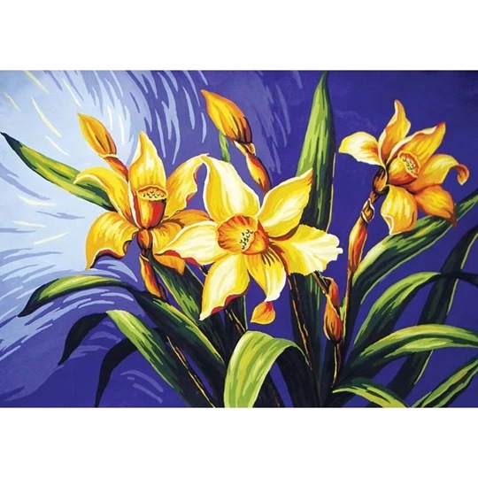 Image 1 of Grafitec Yellow Lillies Tapestry Canvas