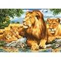 Image of Grafitec Lion Family Tapestry Canvas