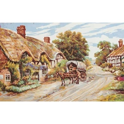 Grafitec Thatched Cottage Lane Tapestry Canvas