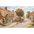 Image of Grafitec Thatched Cottage Lane Tapestry Canvas