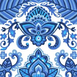 Grafitec China Blue Tapestry Canvas