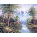 Image of Grafitec Mountain Cascades Tapestry Canvas