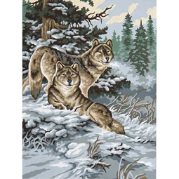 Grafitec Snow Wolves Tapestry Canvas