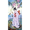 Image of Grafitec Lavender Geisha Tapestry Canvas