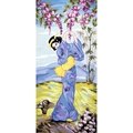 Image of Grafitec Wisteria Geisha Tapestry Canvas