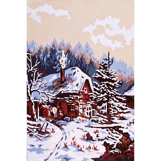 Image 1 of Grafitec Winter Cabin Tapestry Canvas