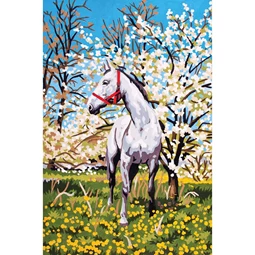 Grafitec Horse in Orchard Tapestry Canvas