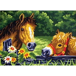 Grafitec Curious Ponies Tapestry Canvas