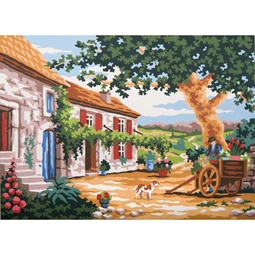 Grafitec Tuscan Courtyard Tapestry Canvas