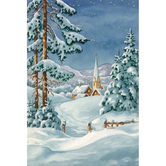 Image 1 of Grafitec Snow Chapel Tapestry Canvas