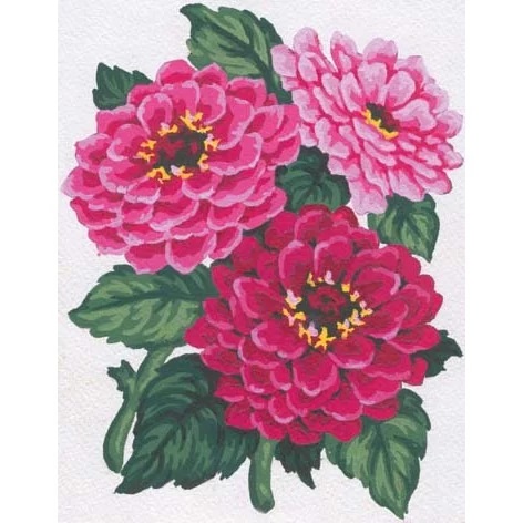 Image 1 of Grafitec Pink Chrysanthemums Tapestry Canvas