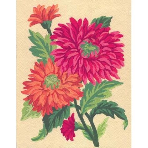 Image 1 of Grafitec Chrysanthemums Tapestry Canvas