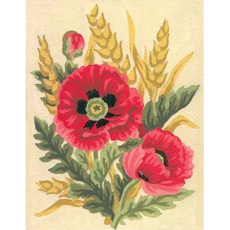 Image 1 of Grafitec Poppies and Wheat Tapestry Canvas