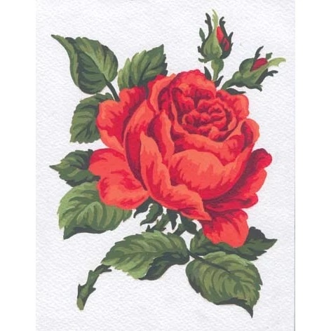 Image 1 of Grafitec Red Rose Tapestry Canvas
