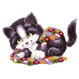 Grafitec Kitten and Quilt Tapestry Canvas