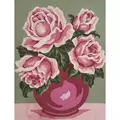 Image of Grafitec Pink Rose Vase Tapestry Canvas