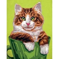 Image of Grafitec Kitten in a Cup Tapestry Canvas